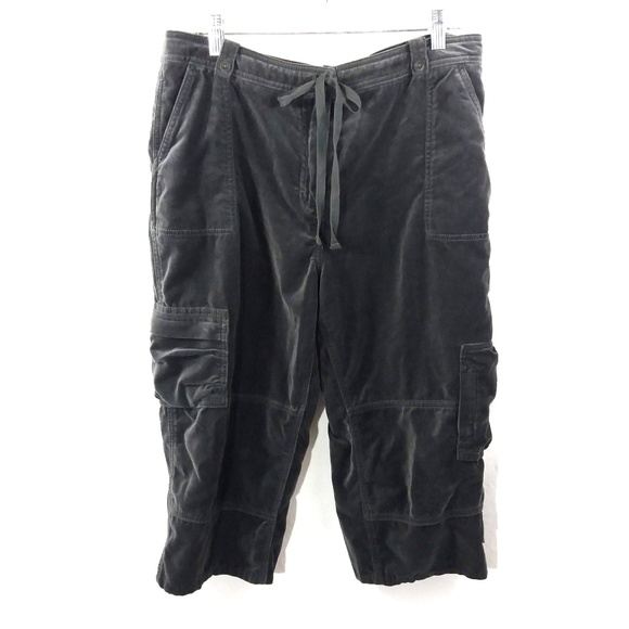 Sundance Pants - Sundance Catalog Gray Velvet Crop Cargo Pants 14P